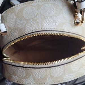Coach backpack cream and light brown mid-size